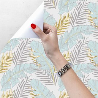 Luckyyj Schil En Stok Behang Vinyl Bloemen Bladeren Zelfklevende Verwijderbare Muur Decor Voor Slaapkamer Muren Deuren Trappen Kasten 45x100cm