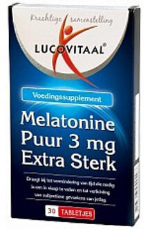 Lucovitaal Melatonine 3 milligram - 30 Tabletten - Voedingssupplementen