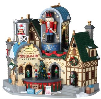 'Ludwig's Wooden Nutcracker Factory' - Verlicht gebouw met Multicolor