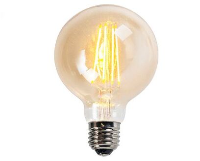 LUEDD QAZQA Filament LED lamp G95 5W 2200K goud dimbaar