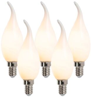 LUEDD Set van 5 LED filament lamp E14 3W 250lm F35 dimbaar mat