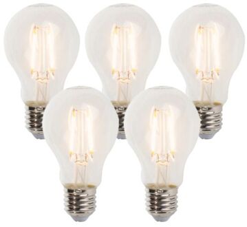 LUEDD Set van 5 LED filament lamp E27 5W 470lm A60 dimbaar helder