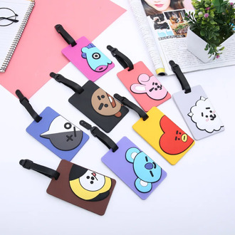 Luggage Card Cartoon Card Set Plane Luggage Tag PVC Silicone Luggage Tag Bag Tag Cartooon