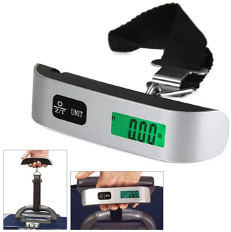 Luggage Scale Electronic LCD Digital Scale 10g-50kg Hanging Luggage Travel Bag Scales Balance Weight Thermometer Portable