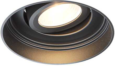 Lugo LED inbouwspot Trimless - Zwart - Dimbaar - 5 Watt 450 Lumen - 2700K Warm Wit Licht - Kantelbaar - IP65 - Voor Binnen & Buiten