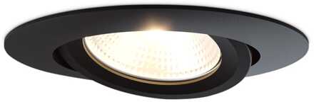 Lugo LED Inbouwspot - Zwart - Dimbaar - 5 Watt 450 Lumen - 2700K Warm Wit Licht - Kantelbaar - IP65 - Voor Binnen & Buiten
