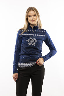 Luhta Hangist Ski Pully Dames XS/34 Blauw dessin