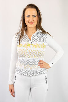 Luhta Puolakkavaara Ski Pully Dames XS/34 Wit dessin