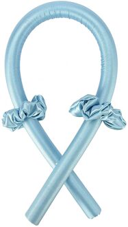 Lui Curler Zijde Heatless Curling Staaf Hoofdband Curling Lint Curling Lint Maken Haar Krullend Zijden Curling Lint Heatless Haar blauw
