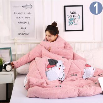 Lui Quilt Met Mouwen Warm Thicken Deken Multifunctionele Soft Voor Thuis Winter Dutje Qjs Winkel 01