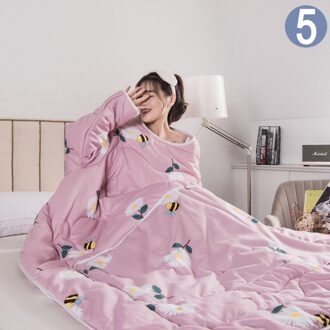 Lui Quilt Met Mouwen Warm Thicken Deken Multifunctionele Soft Voor Thuis Winter Dutje Qjs Winkel 05