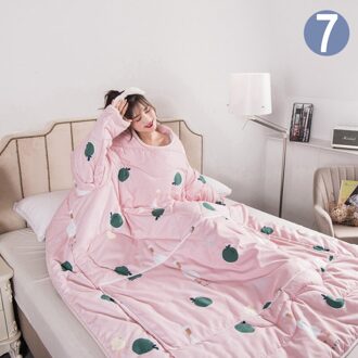 Lui Quilt Met Mouwen Warm Thicken Deken Multifunctionele Soft Voor Thuis Winter Dutje Qjs Winkel 07