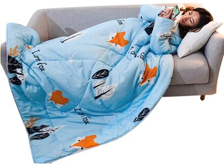 Lui Quilt Met Mouwen Warm Thicken Deken Multifunctionele Soft Voor Thuis Winter Dutje Qjs Winkel 10