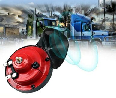 Luid 110DB 12V Zwarte Elektrische Slak Hoorn Luchthoorn Razende Geluid Universele Fi