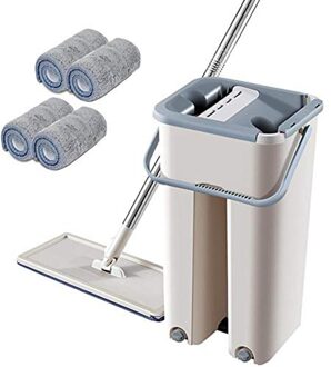 Luie Man Gratis Hand-Wassen Platte Schraper Mop Microfiber Mop Mop Emmer Staaf Mop Praktische Cleaning Tools Bourgondië