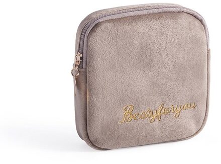 Luier Maandverband Opbergtas Canvas Pad Make-Up Tas Portemonnee Sieraden Organisator Creditcard Pouch Case Tampon Verpakking khaki