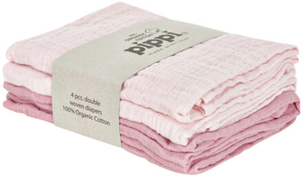 Luierdoeken Diapers Junior 65 X 65 Cm Katoen Roze 4 Stuks