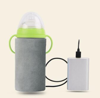 Luiertas baby fles USB warmer bag weer Grijs