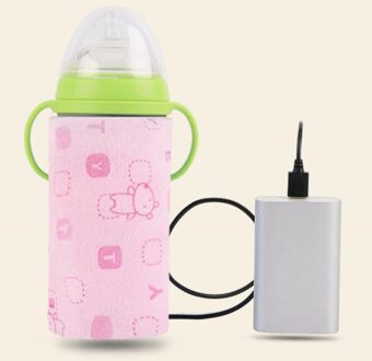 Luiertas baby fles USB warmer bag weer Roze