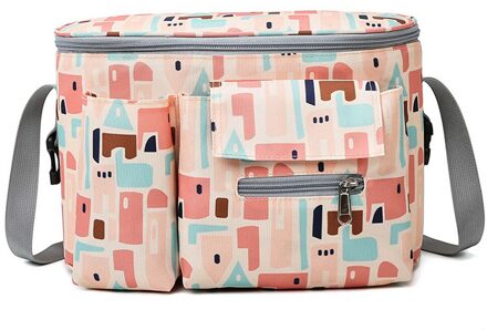 Luiertas Cartoon Kinderwagen Bag Organizer Bag Nappy Luier Tassen Vervoer Buggy Kinderwagen Winkelwagen Mand Haak Kinderwagen Accessoires roze
