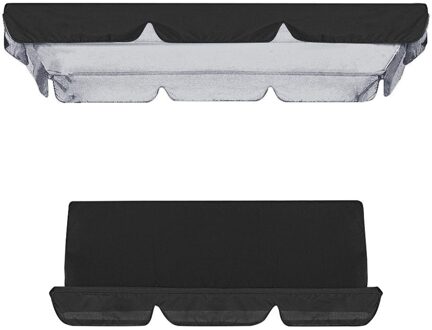 Luifel Schommels Seat Cover Tuin Outdoor Swing Stoel Hangmat Luifel Zomer Waterdichte Luifel Vervanging Swing Stoel Luifel Cover zwart