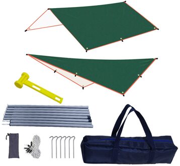 Luifel Tent Regen Vliegen Tarp Waterdichte Outdoor Tent Tarp Camping Zonnescherm Luifel Picknick Mat Voor Camping Picknick Accessoires blauw