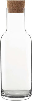 Luigi Bormioli 1x Glazen water of sap karaffen met dop1 L - Karaffen Transparant
