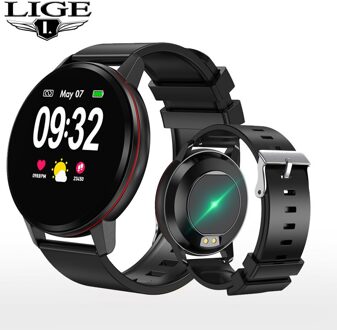 LUIK Full Touch Screen Smart Armband Hartslagmeter fitness tracker Smart Polsband Stappenteller Smartwatch Mannen Vrouwen zwart