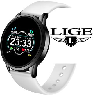 Luik Slimme Horloge Mannen Hartslag Bloeddruk Informatie Herinnering Sport Waterdicht Smart Horloge Voor Android Ios Telefoon zwart wit