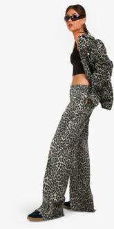 Luipaard Jeans Met Rechte Pijpen, Leopard - 44