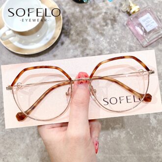 Luipaard Retro Optische Glazen Frame Vrouwen Bijziendheid Recept Brillen Frame Dames Vintage Anti Blauw Licht Uv Bril