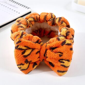 Luipaard Strik Gezicht Wassen Haarband Leuke Elastische Make Haarband Dames Haaraccessoires 01