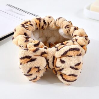 Luipaard Strik Gezicht Wassen Haarband Leuke Elastische Make Haarband Dames Haaraccessoires 02