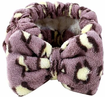 Luipaard Strik Gezicht Wassen Haarband Leuke Elastische Make Haarband Dames Haaraccessoires 04