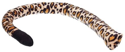 Luipaarden/panters/jaguars dieren verkleedset staart met clip 68 cm