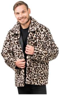 Luipaardprint Jas Heren Multikleur - Print
