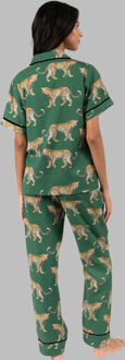 Luipaardprint Pyjama Set Donkergroen