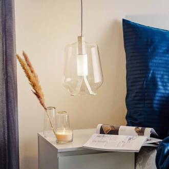 Luisa S1 dim hanglamp 2.700K wit/helder transparant, mat wit