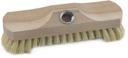 Luiwagen schrobborstel - schrobber - van hout - Breedte 23 cm