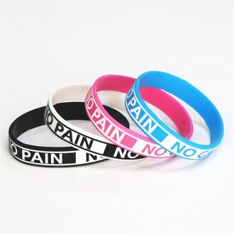 Lukeni 50Pcs Siliconen Armband Bangles No Pain No Gain Motivatie Siliconen Polsbandje Volwassen SH082 mengen