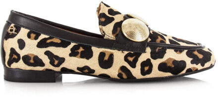 – lulu panterprint loafers loafers dames Beige - 41
