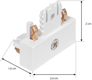 Lumaro hoekconnector, wit, kunststof