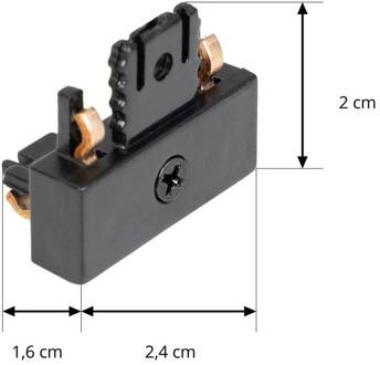 Lumaro hoekconnector, zwart, kunststof