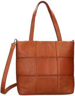 Lume Padded Workbag 14" cognac handtas dames - H 36 x B 43 x D 10 cm