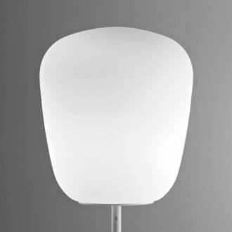 Lumi Baka glas-vloerlamp, Ø 33 cm wit