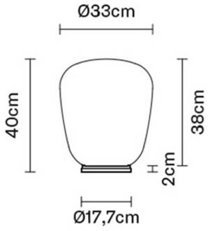 Lumi Baka tafellamp, Ø 33 cm wit
