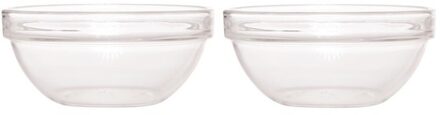 LUMINARC 2x Salade schalen/slakommen van glas 26 cm