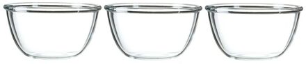 LUMINARC 3x Salade schalen/slakommen van glas 24 cm