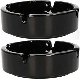 LUMINARC Asbak - 6x - D11 cm - zwart - keramiek