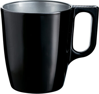 LUMINARC Koffie kopjes/bekers zwart 250 ml